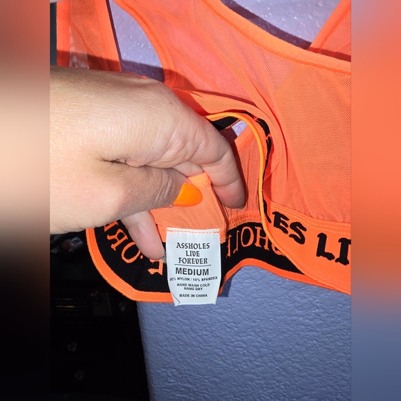 Assholes Live Forever Sports Bra/Bra set - Picture 6 of 6